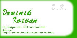 dominik kotvan business card